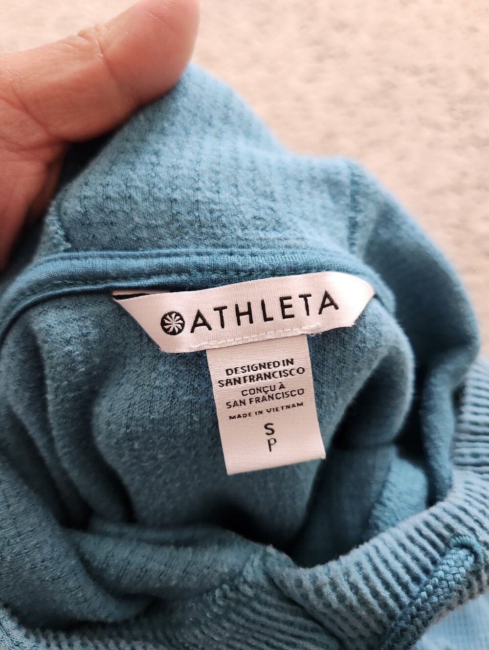 Athleta Balance Waffle Hoodie Sweatshirt Size Small - Picture 5 of 8